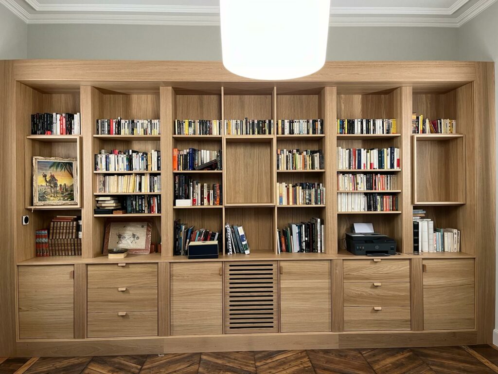 Bibliothèque sur mesure d'un hôtel particulier - Ateliers Lacour